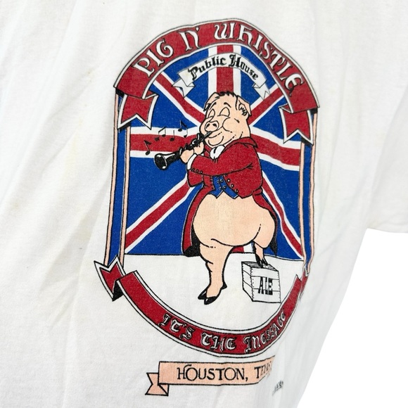 Vintage PIG N’ WHISTLE Tee Shirt Crew Neck Houston TX - Picture 6 of 8